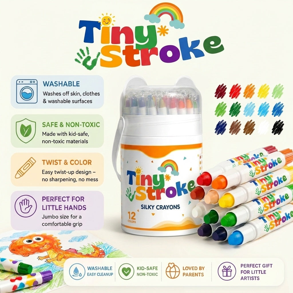 TinyStroke™ Washable Twist Crayons